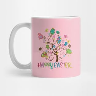 Happy Easter Tree Egg Spring Season Time Mug